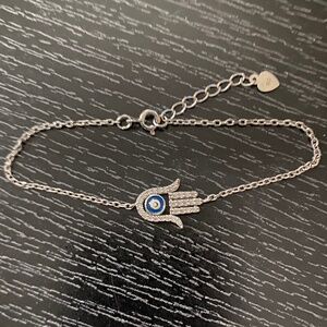 925 Sterling Hamsa CZ bracelet